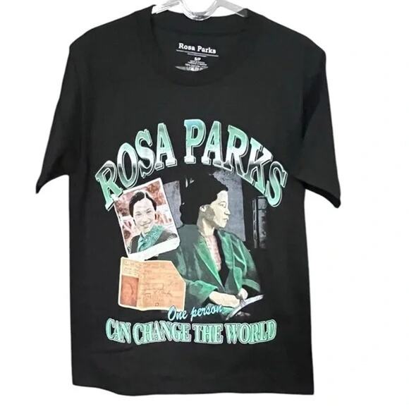 Rosa Parks Other - Rosa Parks One Person Can Change The World Graphic T Shirt Tee S Black Green